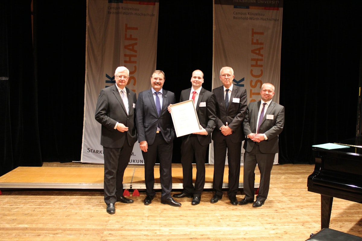 ebm-papst Mitarbeiter erhält Wirtschaftsjunioren-Preis der Region Heilbronn-Fra