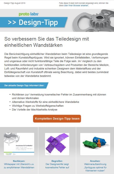  Verbessern Sie das Teiledesign mit einheitlichen Wandstärken 