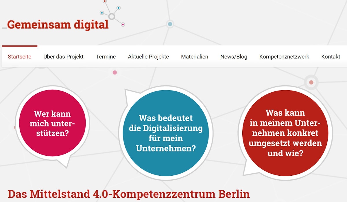 Gemeinsam digital - Kompetenzzentrum Mittelstand 4.0