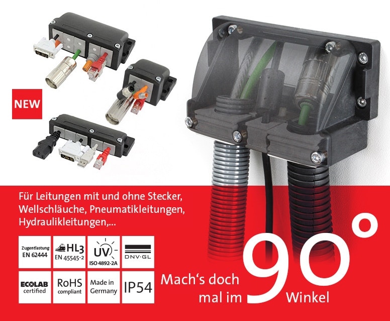 Mit dem Stecker durch die Wand – im 90° Winkel!