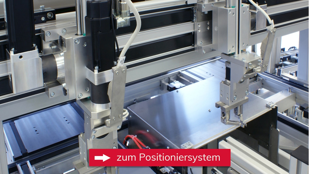 Positioniersystem mit Zahnriemenantrieb für geringen Bauraum