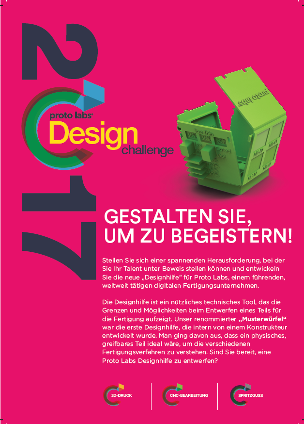 Proto Labs Design Challenge zum 3D-Druck