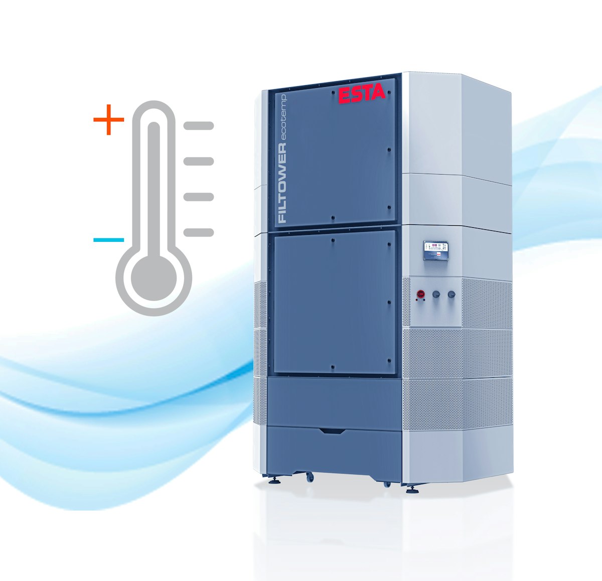 Kühl, warm, sauber: Neuer Filterturm temperiert die Hallenluft