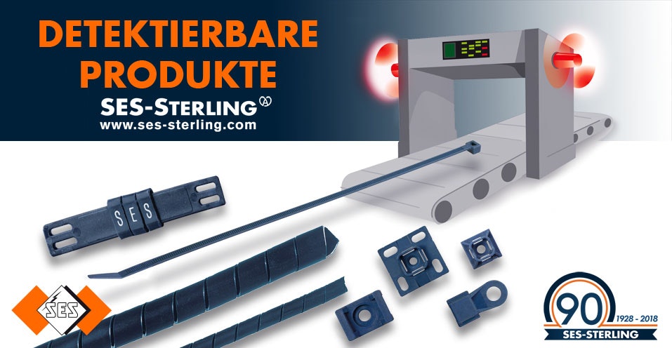 Detektierbares Verdrahtungszubehör: Spiralschlauch, Kennzeichnung, Kabelbinder, Sockel