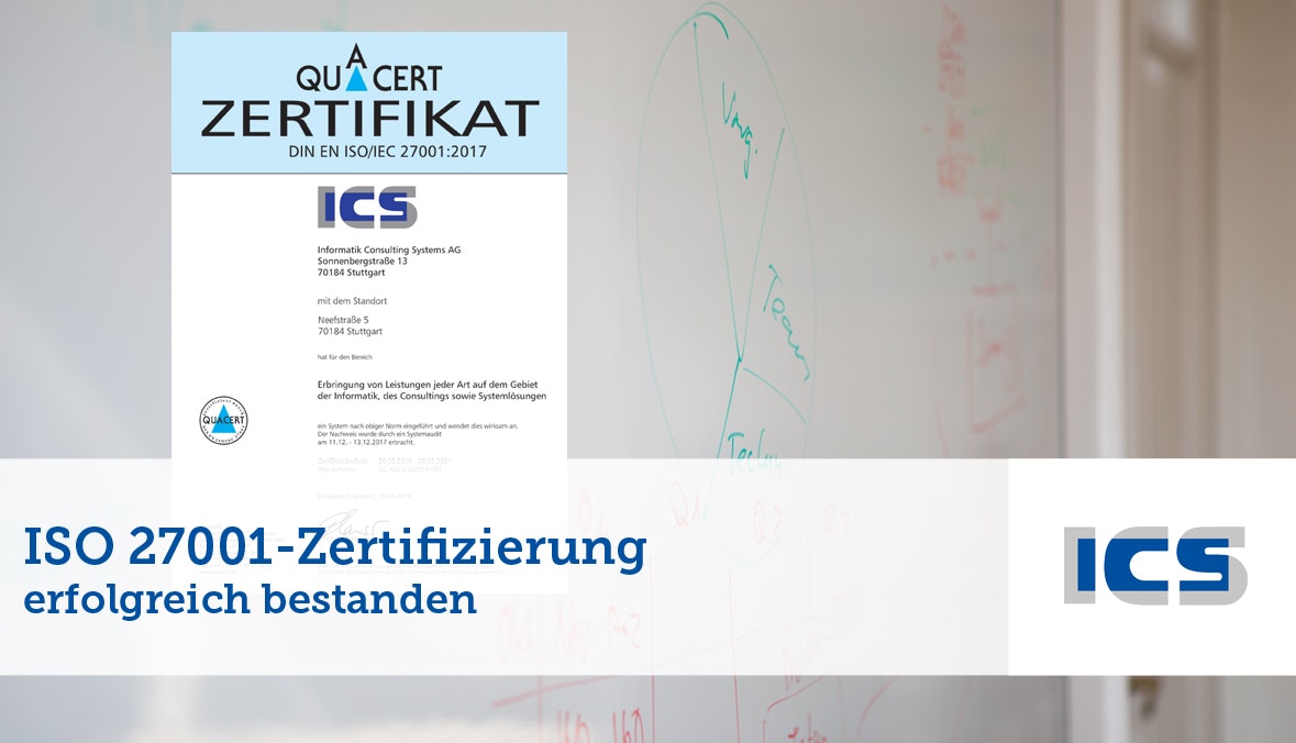 Erfolgreich ISO 27001-Zertifizierung durchlaufen!