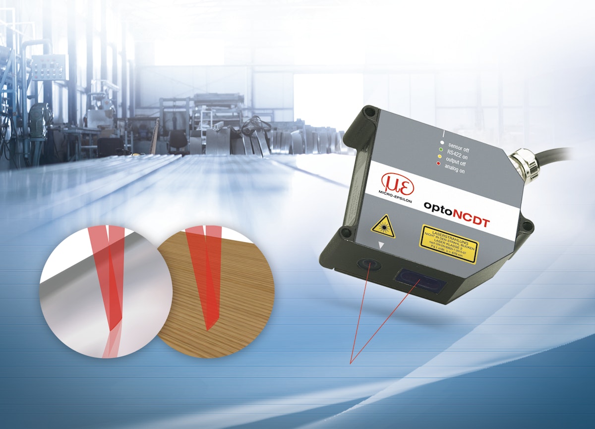 Lasersensor zur hochgenauen Abstandsmessungen auf Metall und rauen Oberflächen