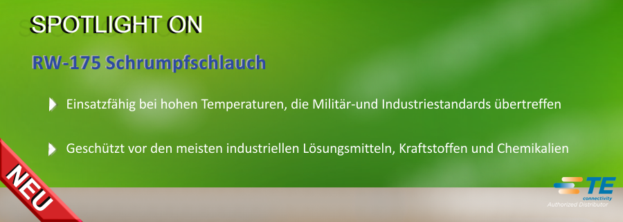 RW-175 - schwer entflammbarer Schrumpfschlauch von TE Connectivity