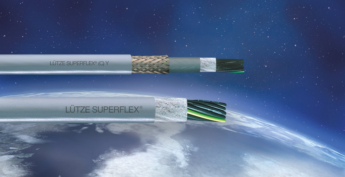 Steuerleitung für die Schleppkette mit kleinerem Biegeradius