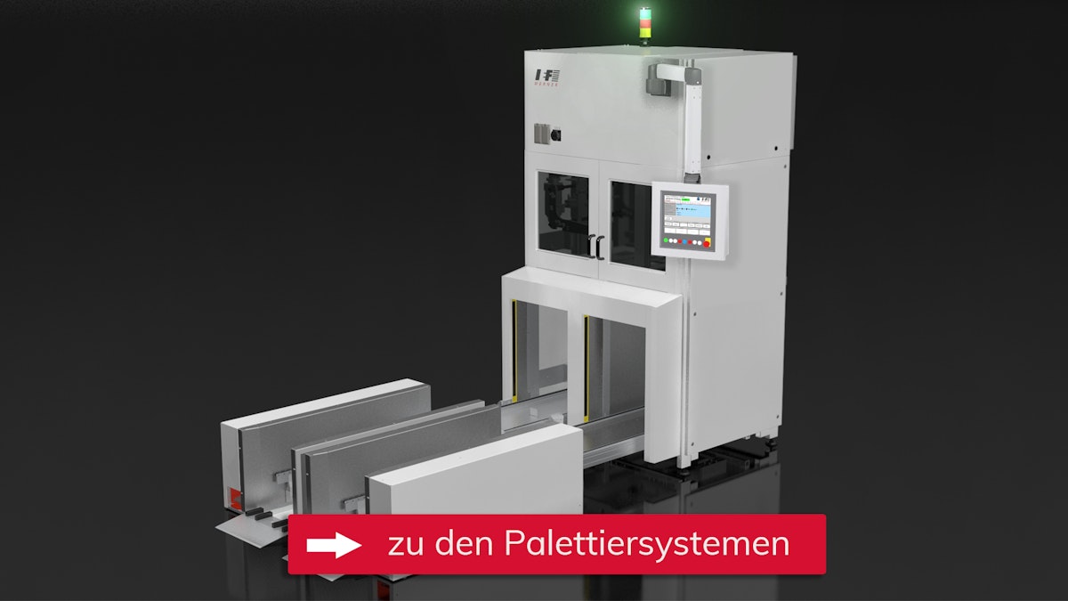 Palettierer mit Bodenroller für ergonomische Zuführung