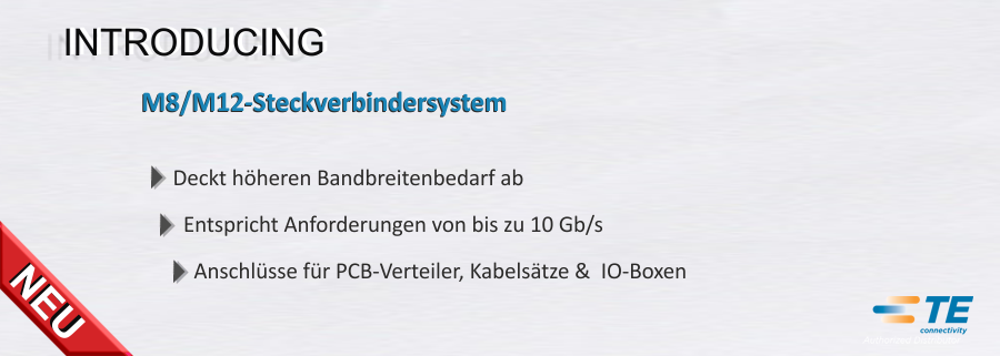 TE Connectivity’s (TE) M8/M12 Steckverbindersystem