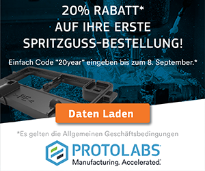 20 Jahre Protolabs – 20% Rabatt für Neukunden