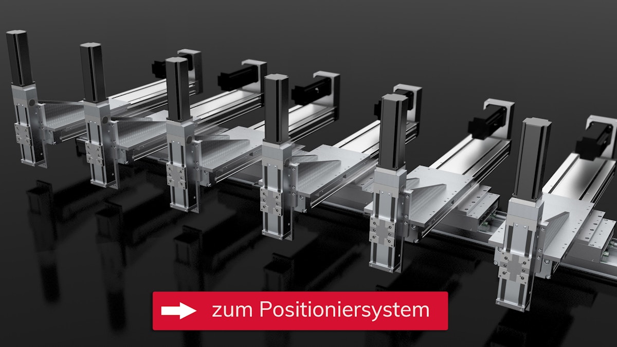 Positioniersystem mit geringem Bauraum für die Montage komplexer Bauteile