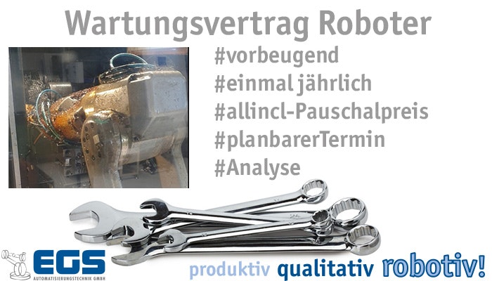 Wartungsvertrag für Industrieroboter spart Instandhaltungskosten