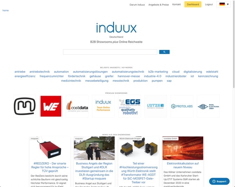 induux verschafft Mittelstand mehr  Online-Sichtbarkeit für den Vertrieb