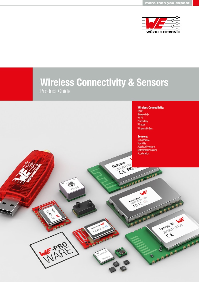 Würth Elektronik präsentiert Wireless Connectivity & Sensors Product Guide