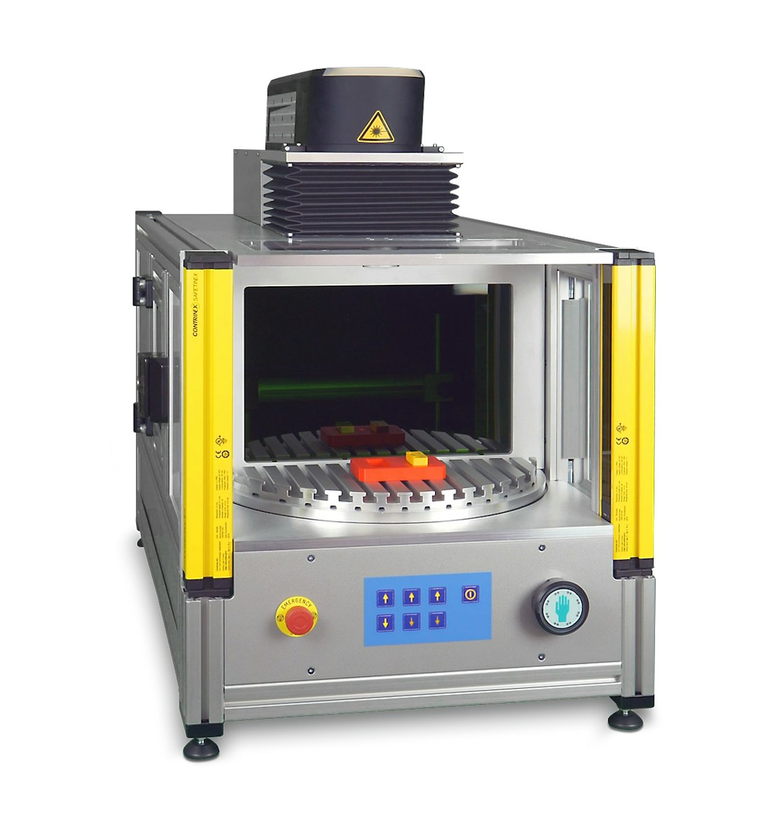 Nahezu unterbrechungsfreie Laserbeschriftung mit dem Rundtakttisch RT400