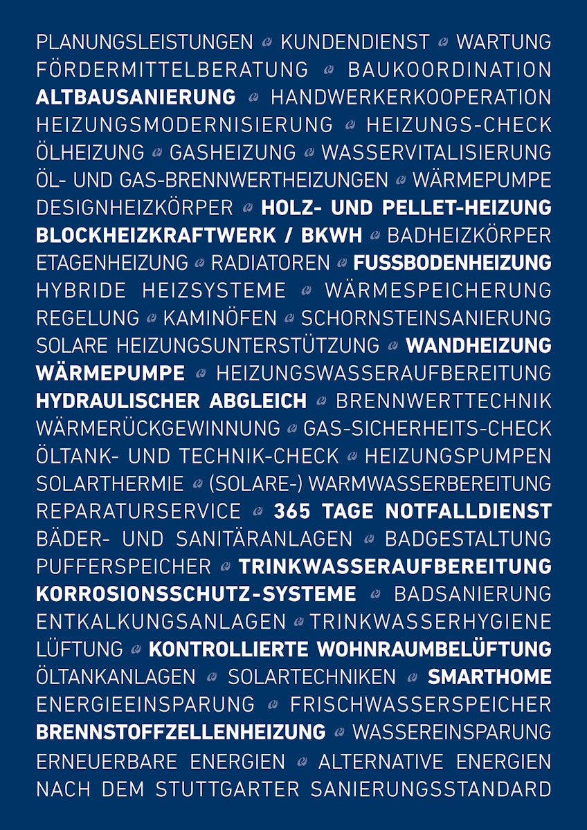 Wir sind Profis rund um die Installation und den Betrieb von Heizung, Sanitär, Lüftung und Energie.