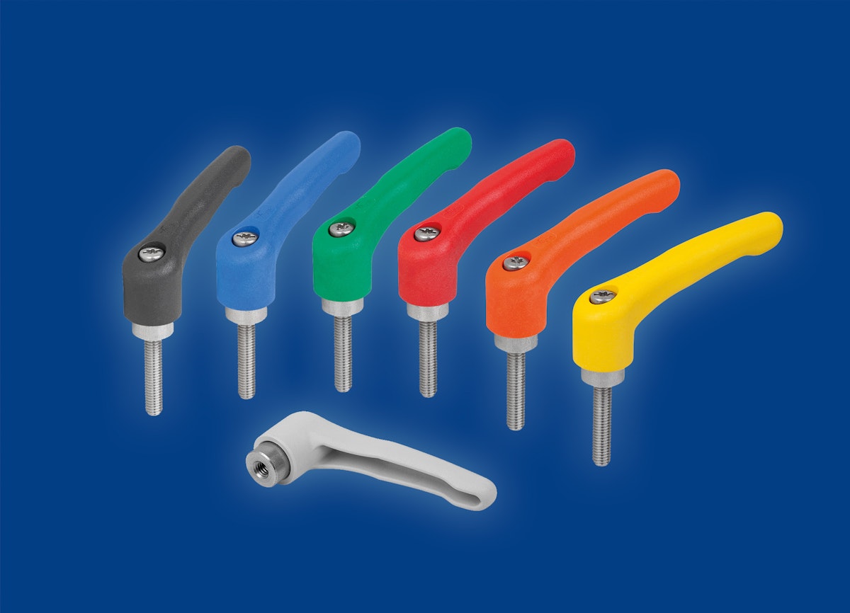 Robust, leicht, ergonomisch:  Neue Klemmhebel mit Vollkunststoffgriff von KIPP