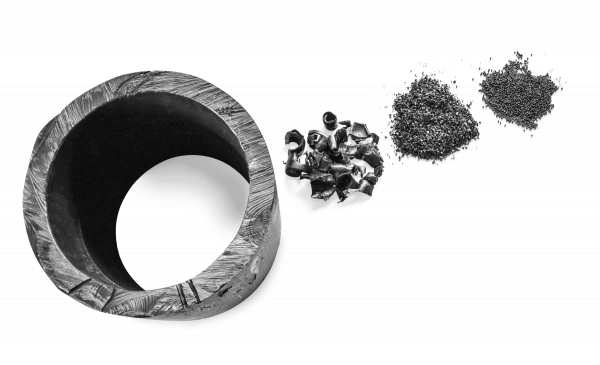 HDPE Kunststoff Rohre zerkleinern und recyceln