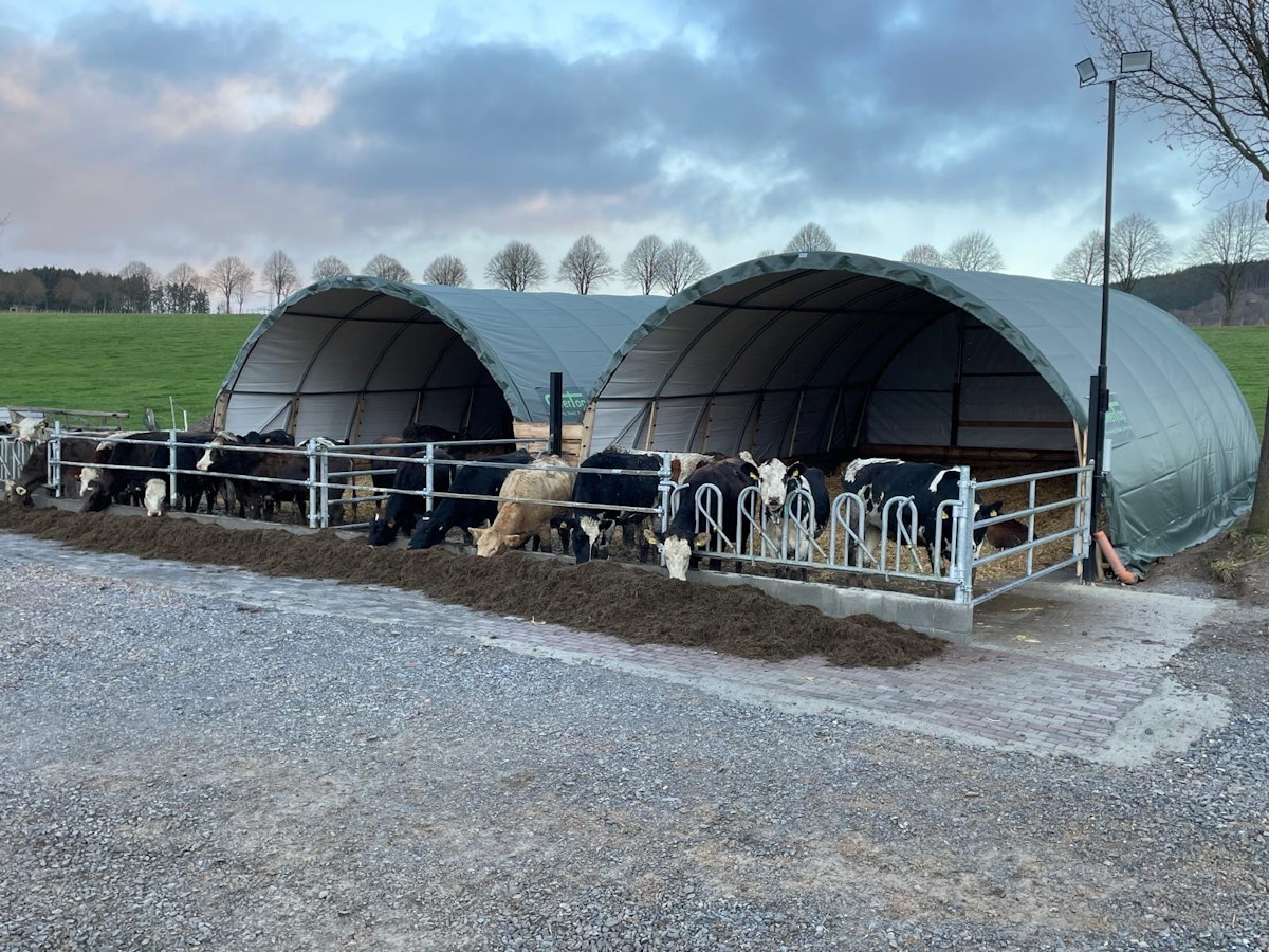 Rundbogenhalle & Lagerhalle Covertop| 9, 15m x 12m x 2 m| Tierunterstand| Leichtbauhalle | PVC 750g/m² | Zertifizierte Statik