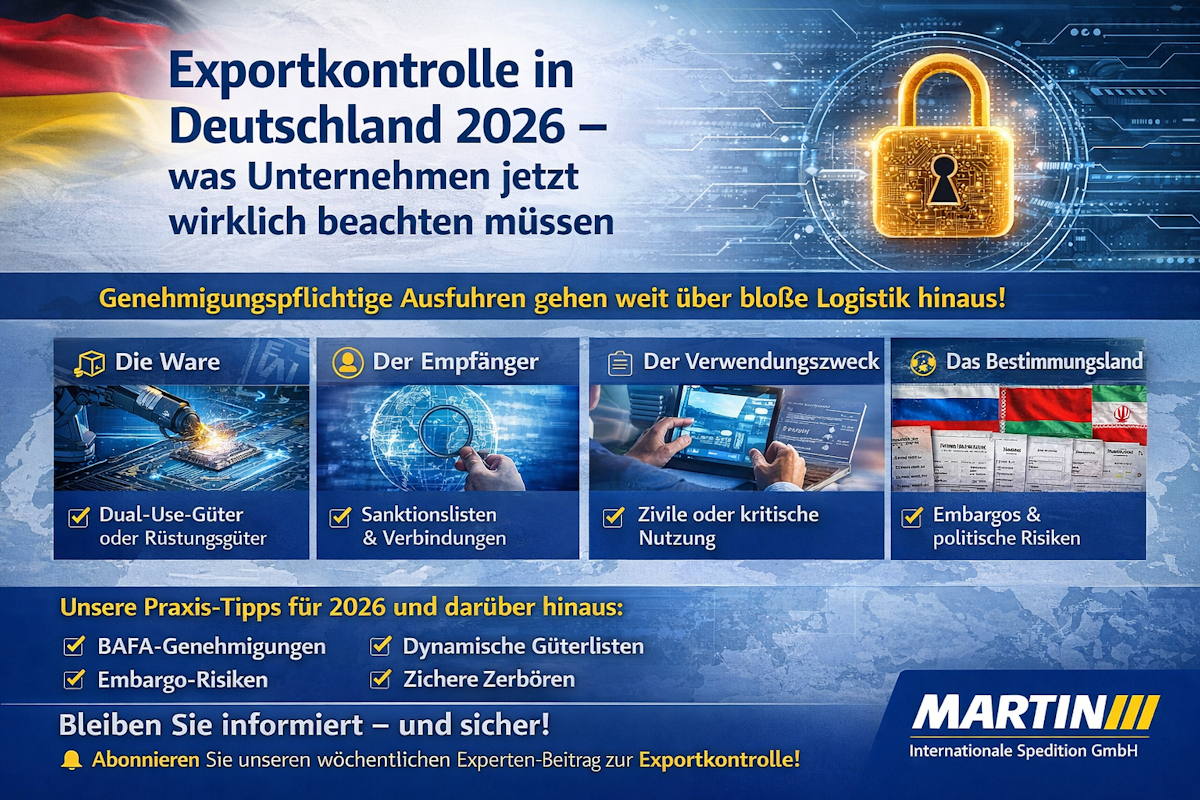Exportkontrolle Deutschland 2026: Dual-Use, BAFA, Embargos und typische Fehler in der Praxis