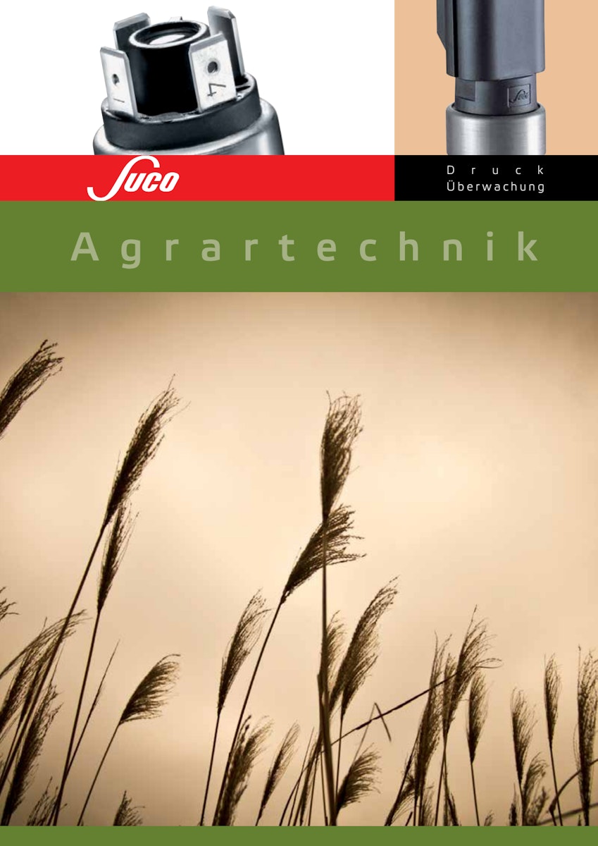 SUCO Druckschalter in der Agrartechnik