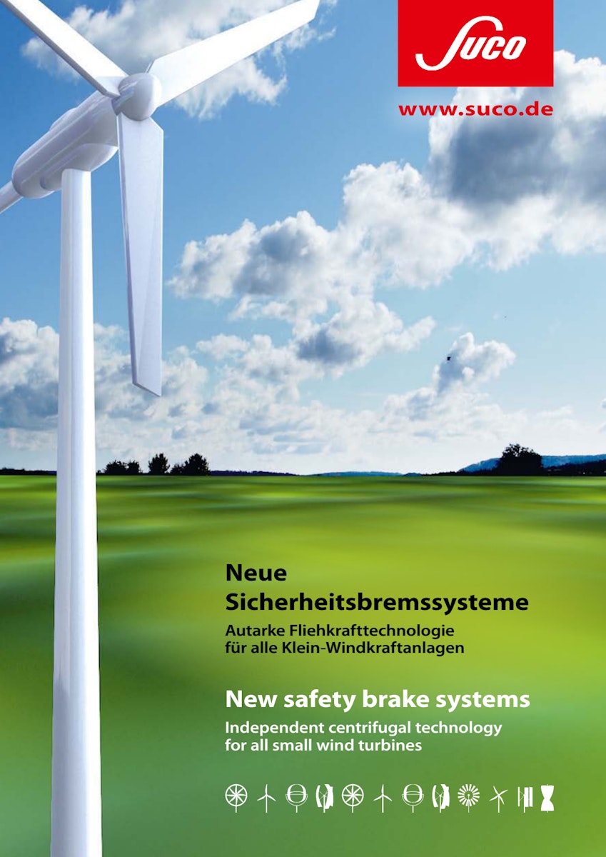 SUCO ZERO Bremsen für Kleinwindkraftanlagen