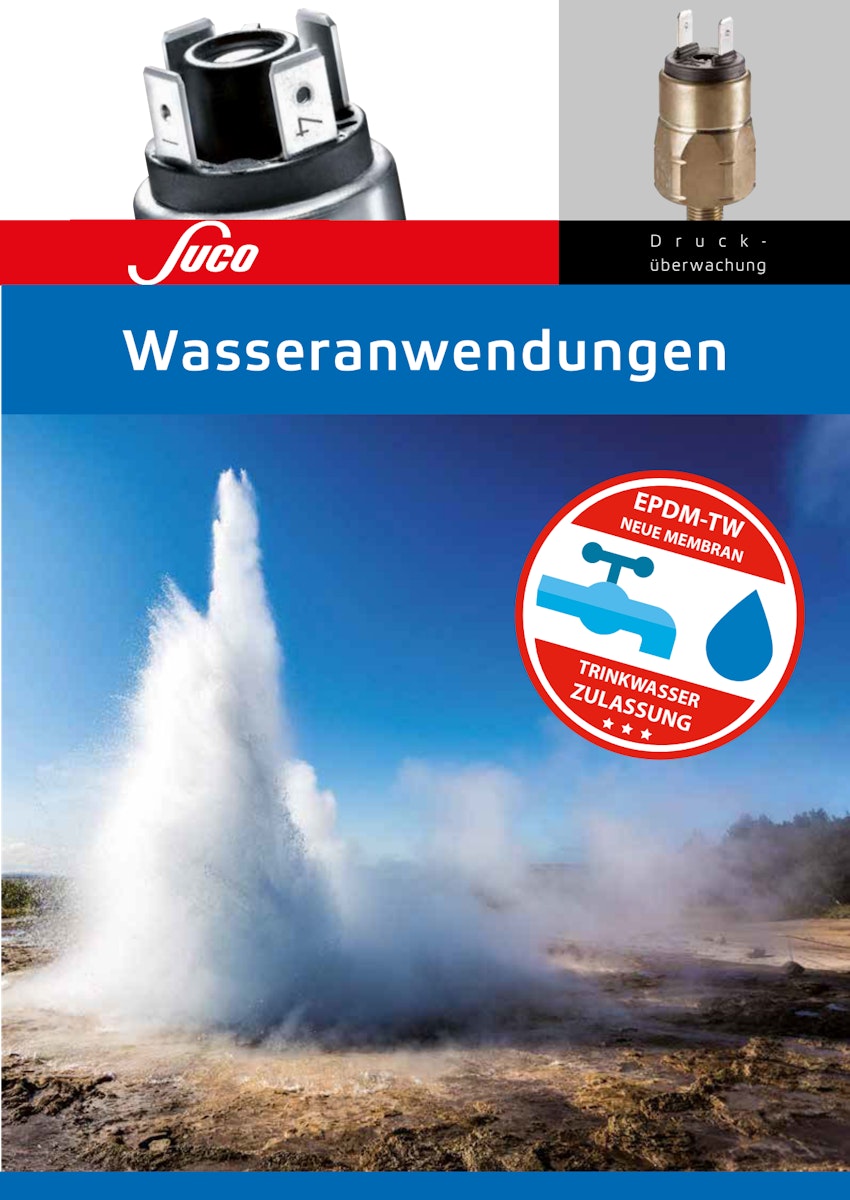 SUCO Druckschalter für Wasseranwendungen