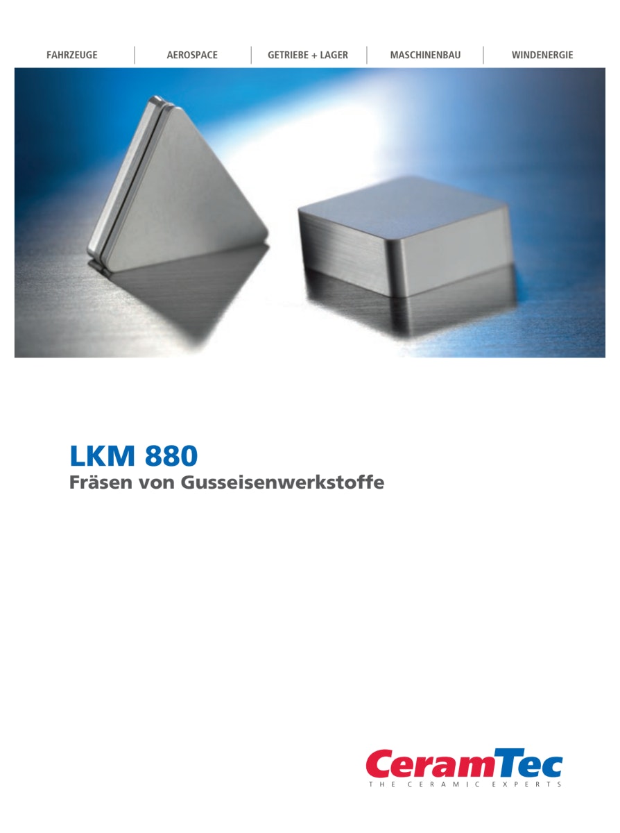 Fräsen von Gusseisenwerkstoffen mit Hochleistungskeramik