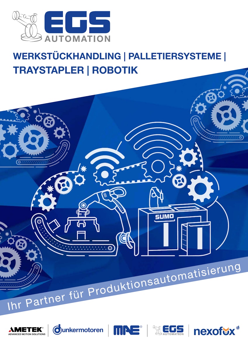 Produktkatalog: Werkstückhandling, Palettiersysteme, Traystapler, Robotik