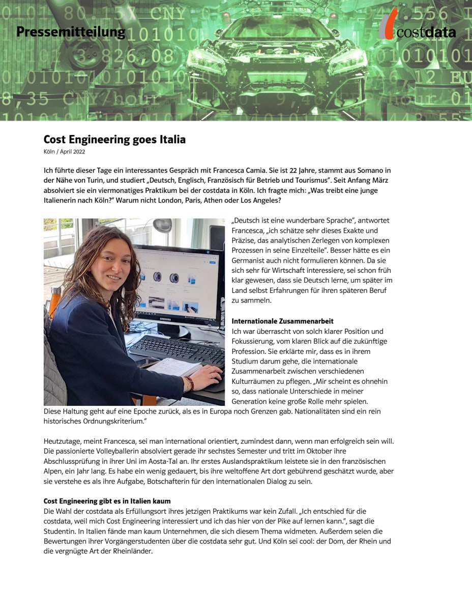 Die Bedeutung von Cost Engineering in Italien