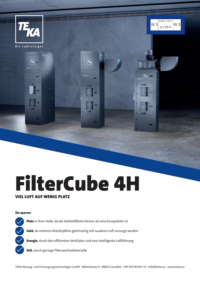 Zentrale Absauganlage FilterCube 4H-IFA