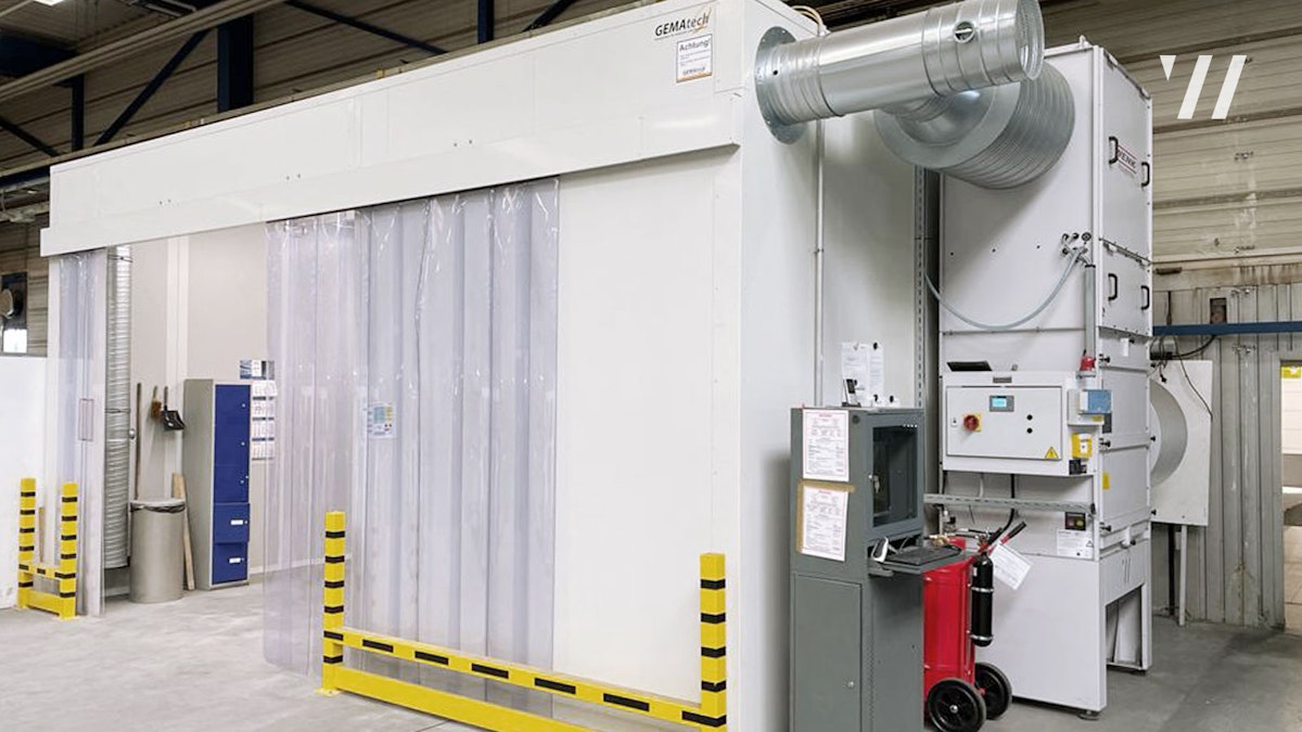 Schallschutzkabine mit Absauganlage