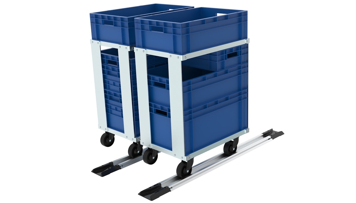 Doppeldecker-Bodenroller für KLT 600 x 400