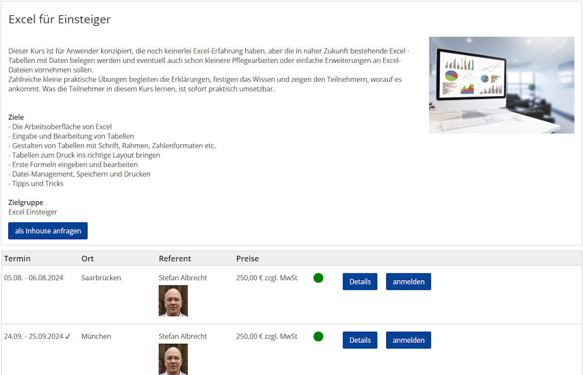 Online-Buchungssystem