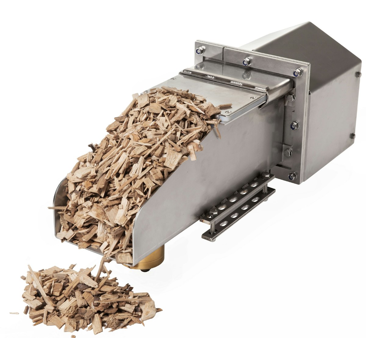 Verdichtereinheit mit integrierter Feuchtemessung für Hackschnitzel