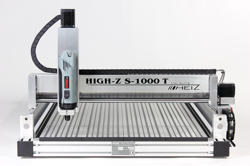 CNC Fräse der Serie High-Z/T mit Verfahrwegen von 1000x600 mm.