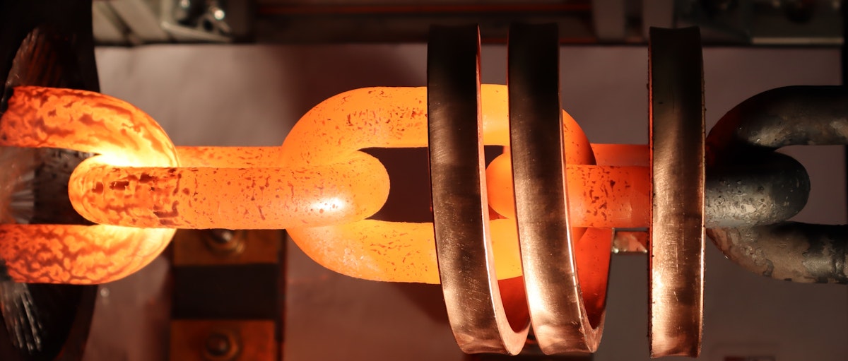 Induktives Härten von Ketten