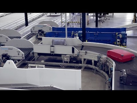 Der O3D Sensor im Einsatz zwischen Gepäckabgabe und Beladung des Flugzeuges