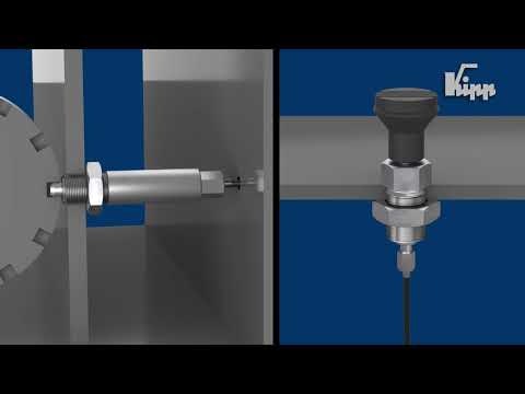 Sichere Bedienung aus der Ferne - Arretierbolzen mit Bowdenzug 