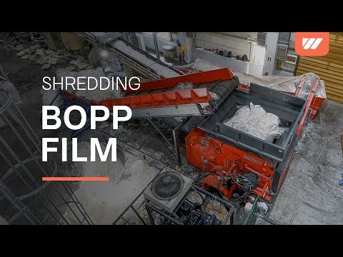 BOPP-Folien Zerkleinerung mit einem WEIMA S5.20 lift-up @ DiAxon