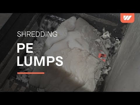 WEIMA WLK 800 shreds PE lumps