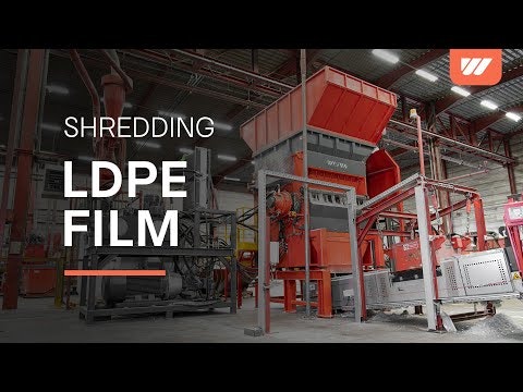 LDPE Folien Recycling mit einem WEIMA Shredder und NGR Extruder bei RKW in Hoogstraten, Belgien