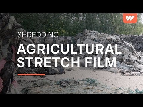 Gebrauchte Agrar-Stretchfolie (LLDPE) zerkleinern mit WEIMA PreCut 3000 Shredder