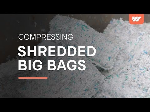 Brikettierung von zerkleinerten Big Bags mit einer WEIMA TH 1200