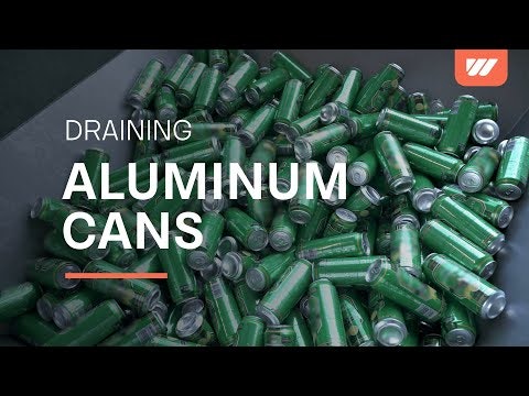 Oettinger Aluminiumdosen Entwässerung und Komprimierung mit PUEHLER G.200 Recycling Presse