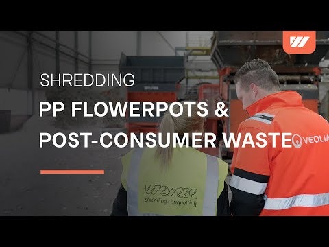 Zerkleinerung Blumentöpfe (PP) & Post-Consumer-Abfällen | 4 WEIMA Shredder @ Aufderhaar Recycling