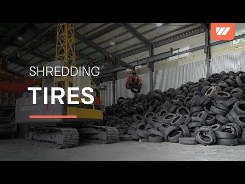 Reifen Zerkleinerung mit WEIMA PowerLine 2500 Shredder @Tosung, Südkorea