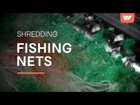 Fischernetz (Ghost Nets) Zerkleinerung mit WEIMA WLK 1500 Shredder bei Yangil Enpla, Korea