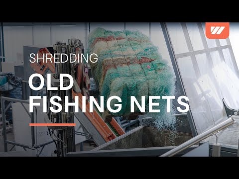 Alte Fischernetze zerkleinern für das Recycling mit einem WEIMA W5.18 Shredder